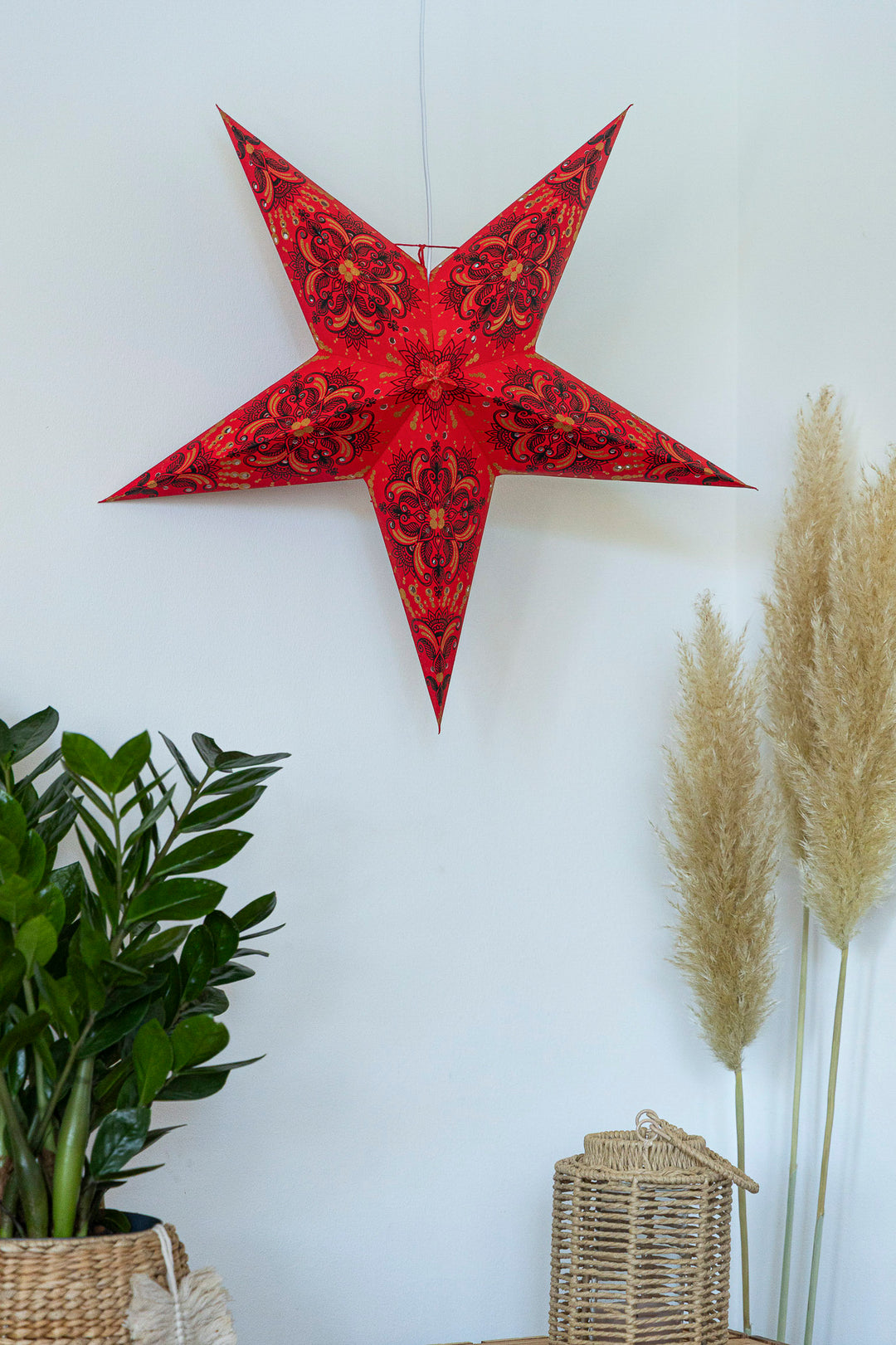 Glitzer Stern in ROT