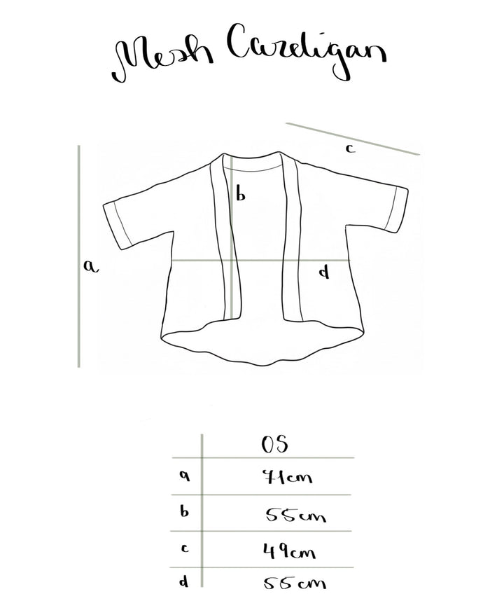 Mesh Cardigan ~ MUSTARD