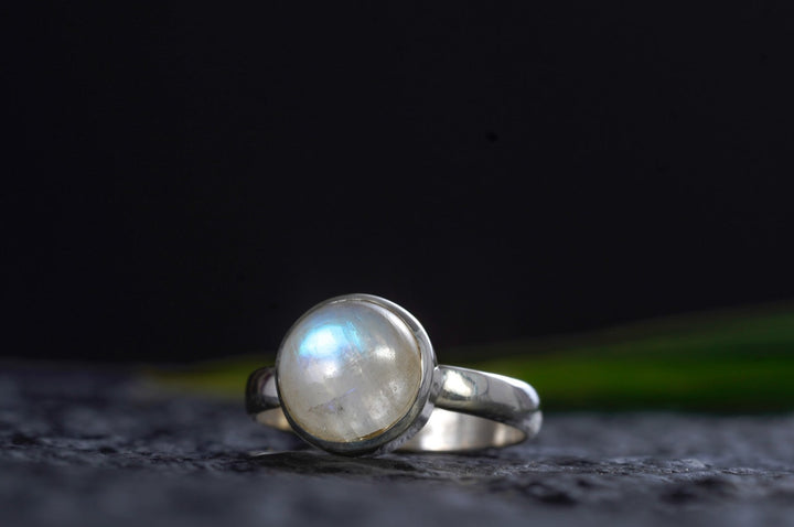 Ring ~ VOLLMOND ~ Sterling Silber ~ Mondstein ~ Edelstein Weiß ~ Stein der Weiblichkeit ~ Heilstein