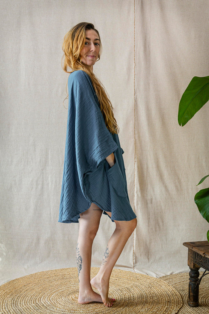 Musselin Poncho-Kleid ~ SKY