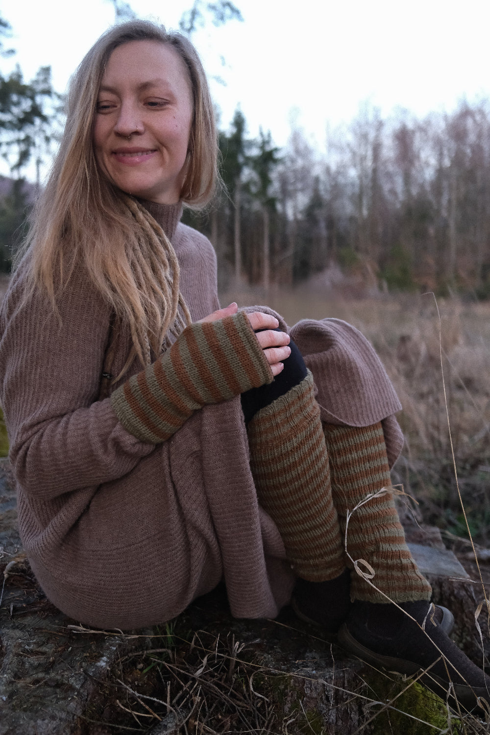 Stulpe, Handstulpe, Armstulpe, Gestrickt, Baumwolle, Beinstulpe