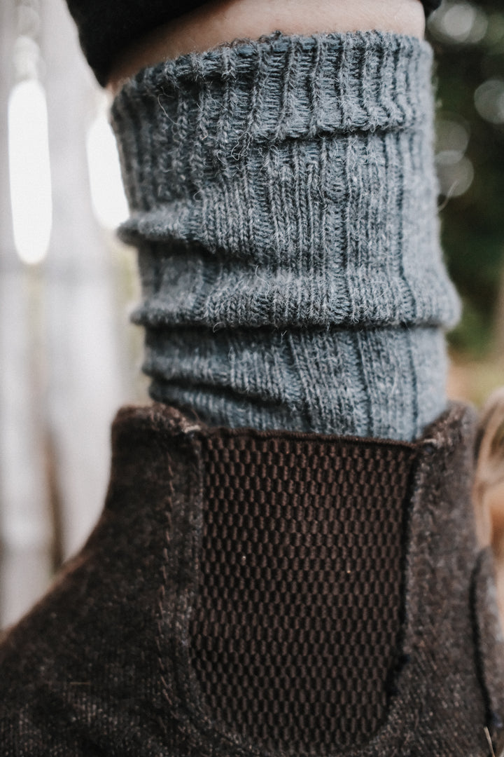 Superwarme Alpaka Socken grau + Anthrazit ~ 2 Paar
