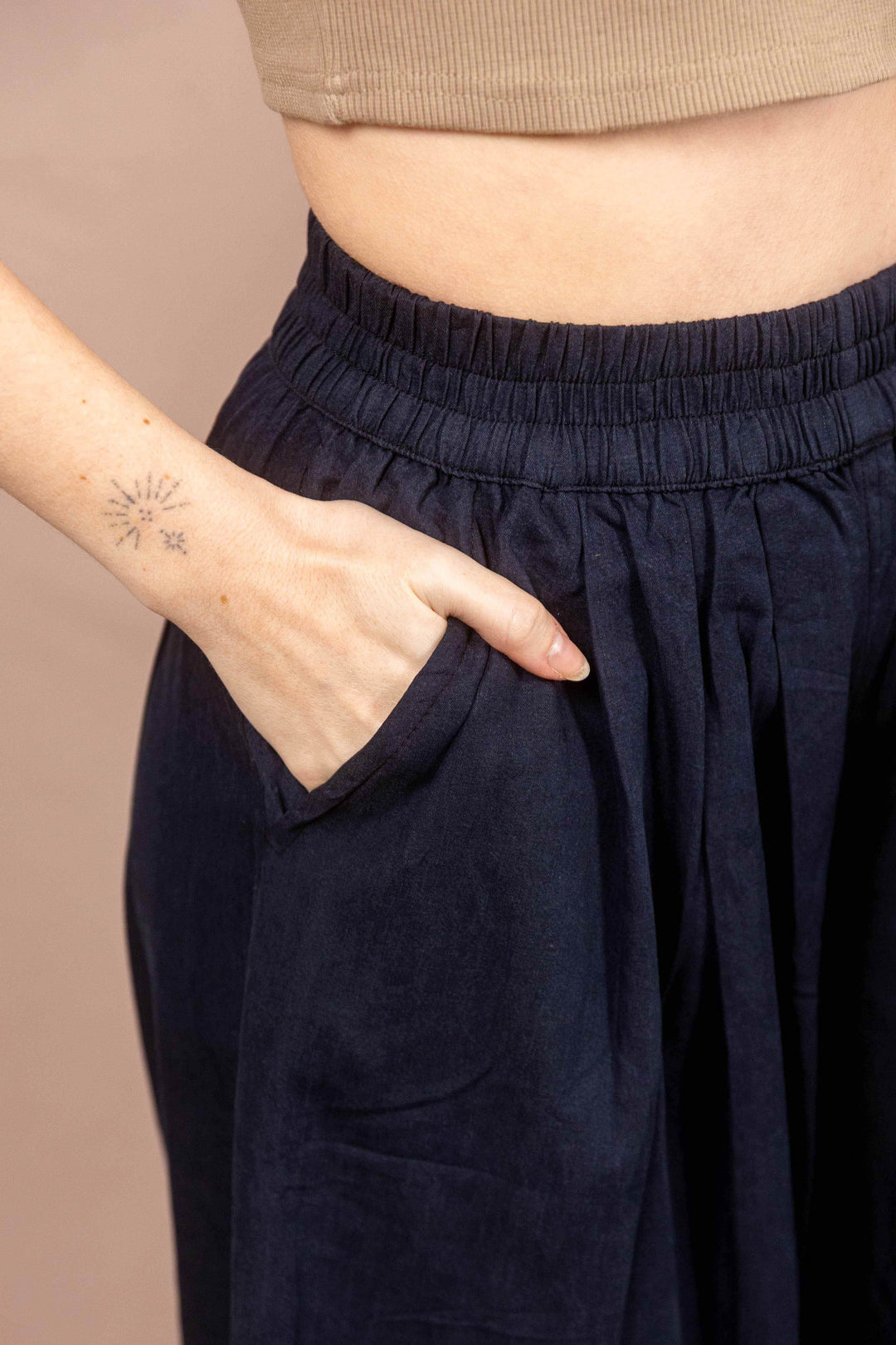 Weite Hose in Blau, Culotte, Beduinen, Alibaba, 100% Baumwolle