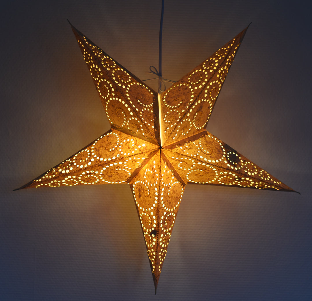 Embroidered star in cream