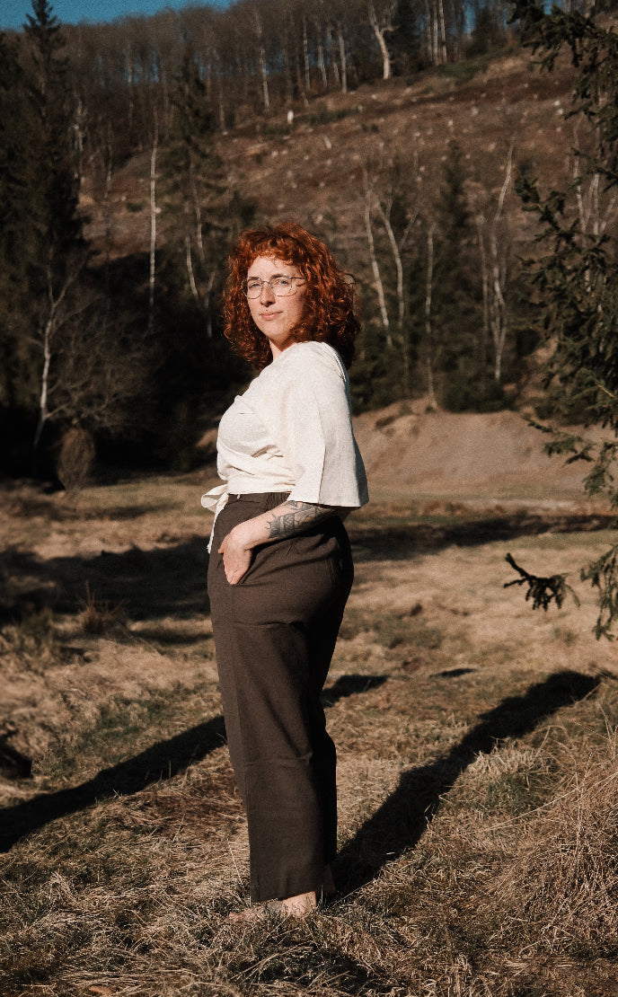 Bluse aus Baumwolle, in weiß.