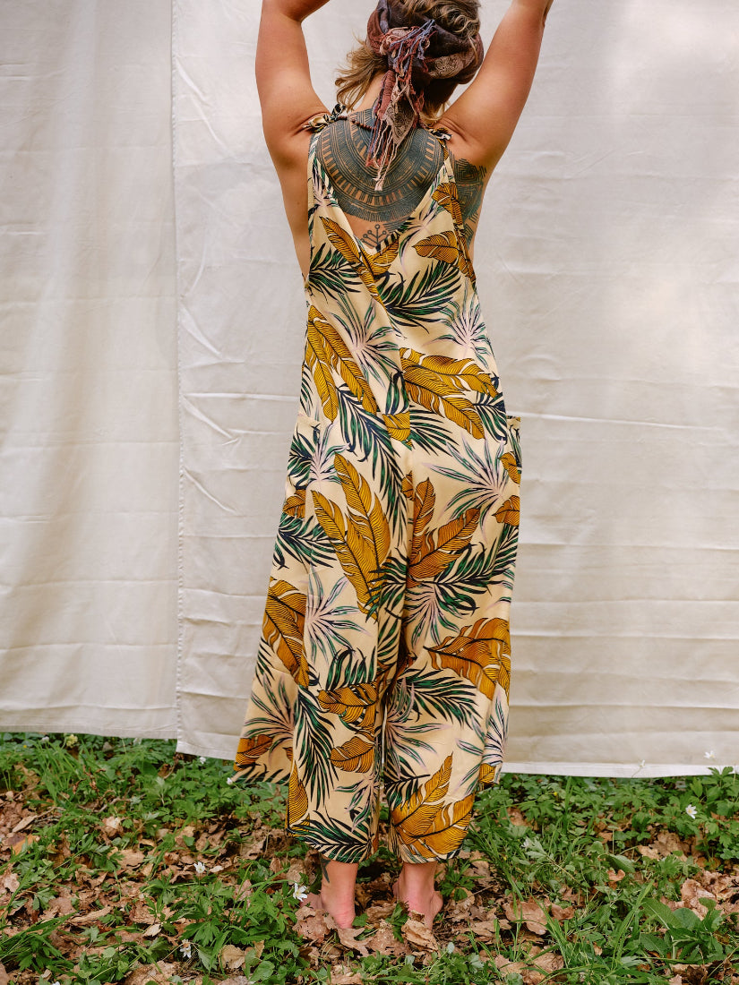 Jumpsuit ~ JADE. Vintage Einteiler. Hosenkleid. 100% Baumwolle.
