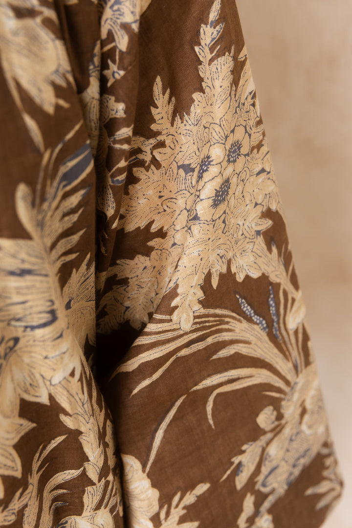 Kimono, Leichter Bademantel, dünner Morgenmantel, lange Bluse, Longewear, aus Buamwolle