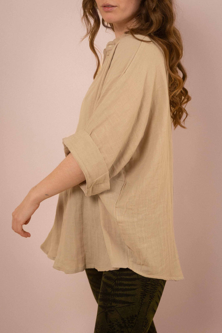Musselin-Hemd ~ JAMIE Beige