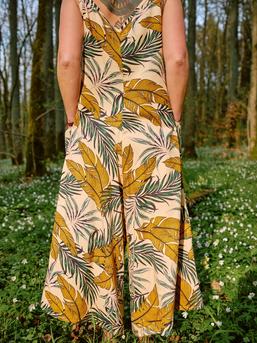 Jumpsuit ~ JADE. Vintage Einteiler. Hosenkleid. 100% Baumwolle.