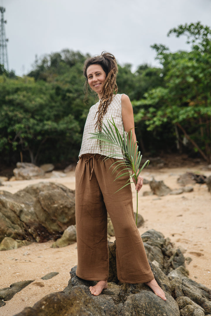 Bio-Musselin Hose ~ MOCCA
