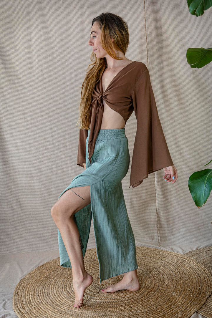 Wickelbluse FREE FLOW ~ CACAO