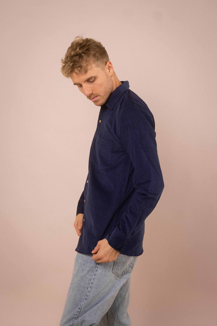 Cord-Hemd ~ NOAH blau