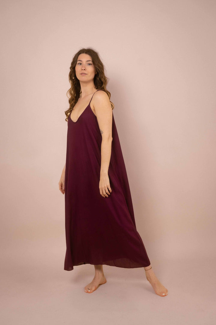 Luftiges Kleid ~ JIL Aubergine