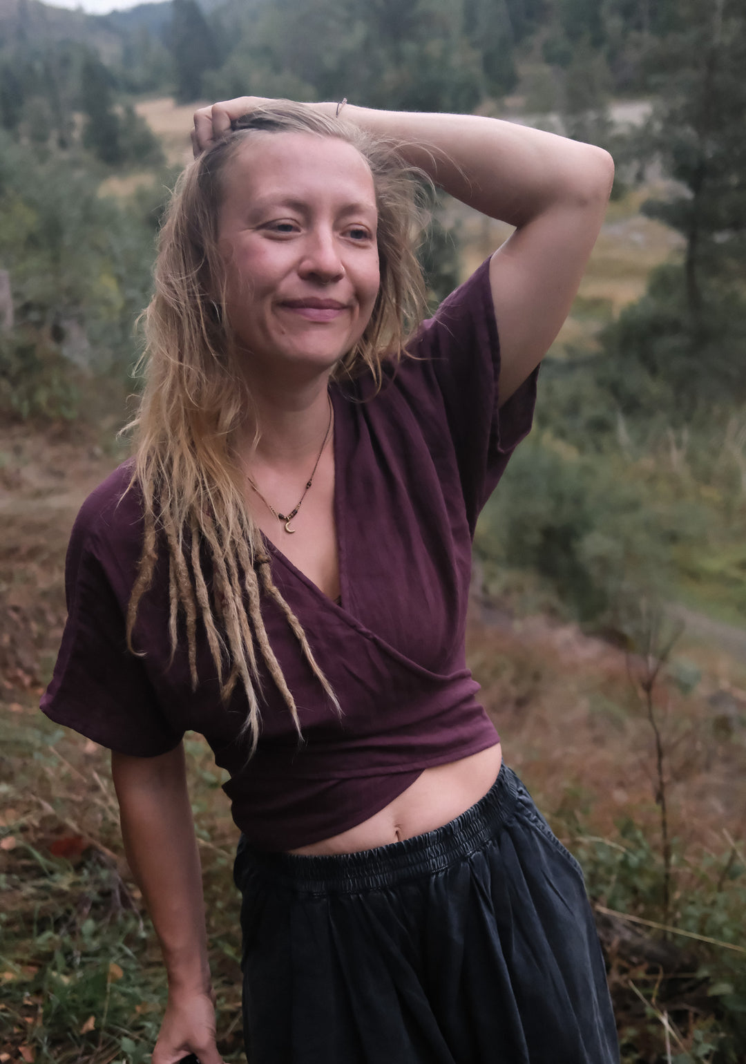 Wickeltop ~ LINNEA | Aubergine