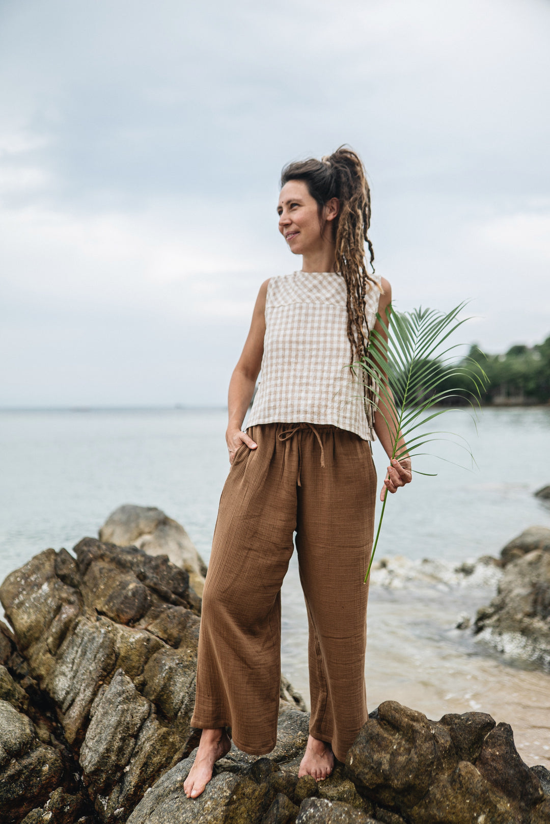 Bio-Musselin Hose ~ MOCCA
