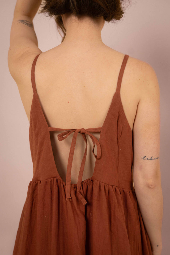 Kleid YOKO mit Knöpfen ~ Rost