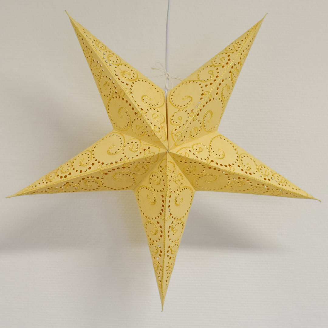 Bestickter Stern in CREME