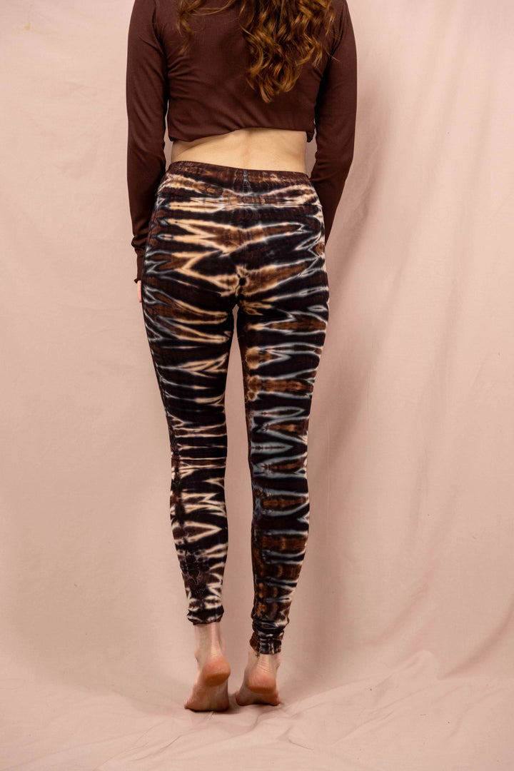 Leggins, Sportleggins, Farbig, Braun Orange Schwarz, Yogaleggins, yogafashion, Muster, Abstrakt