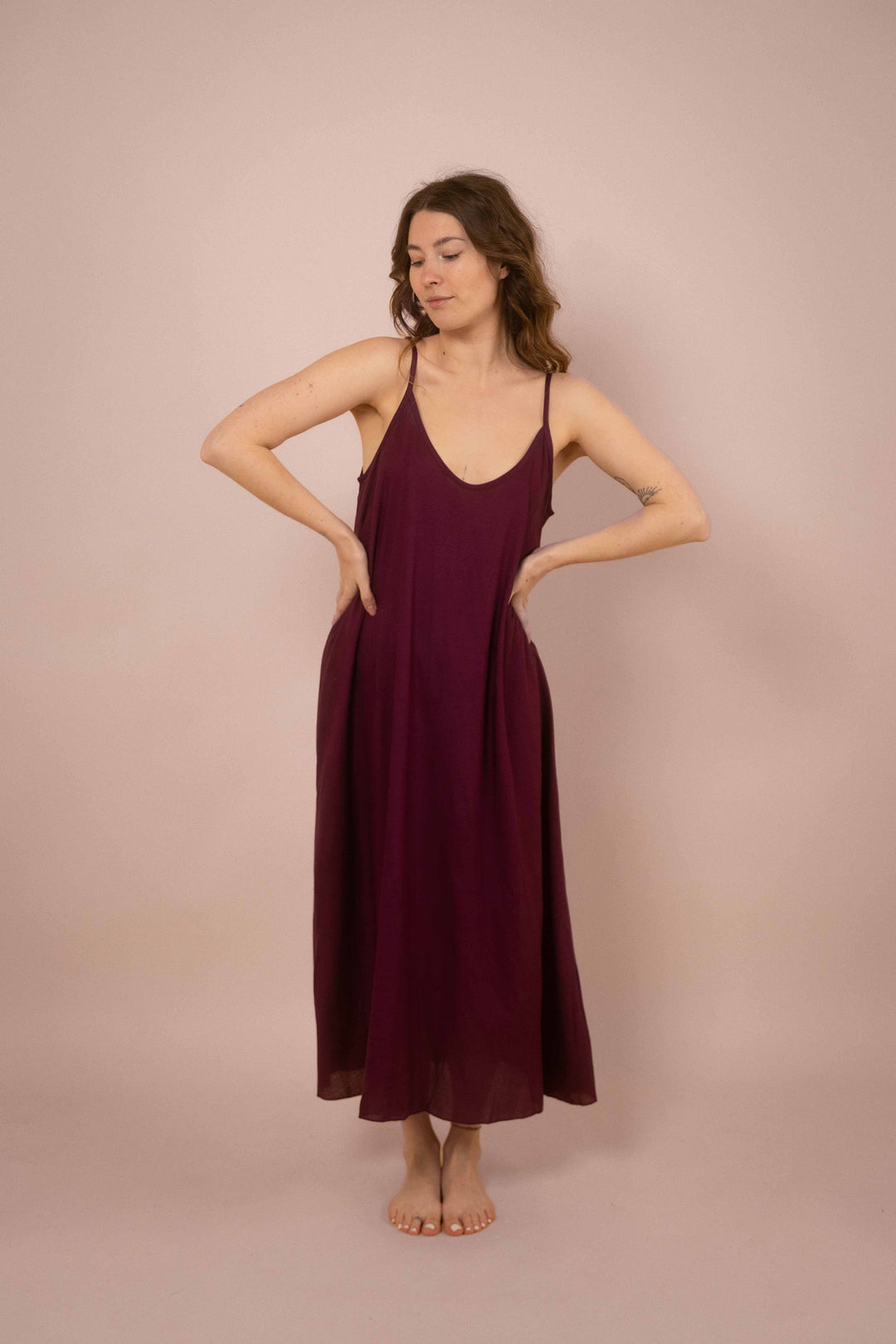 Luftiges Kleid ~ JIL Aubergine