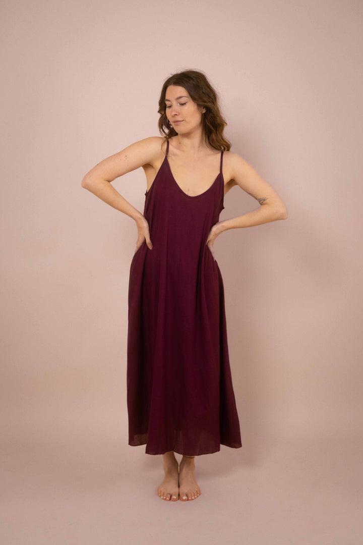Luftiges Kleid ~ JIL Aubergine