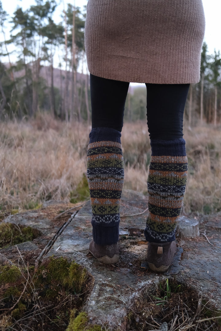 Beinstulpen mit Norwegermuster