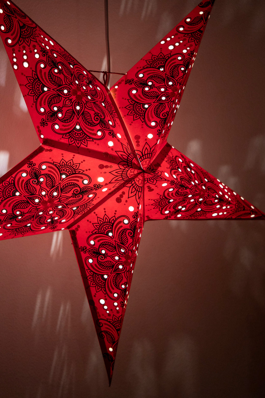 Glitzer Stern in ROT