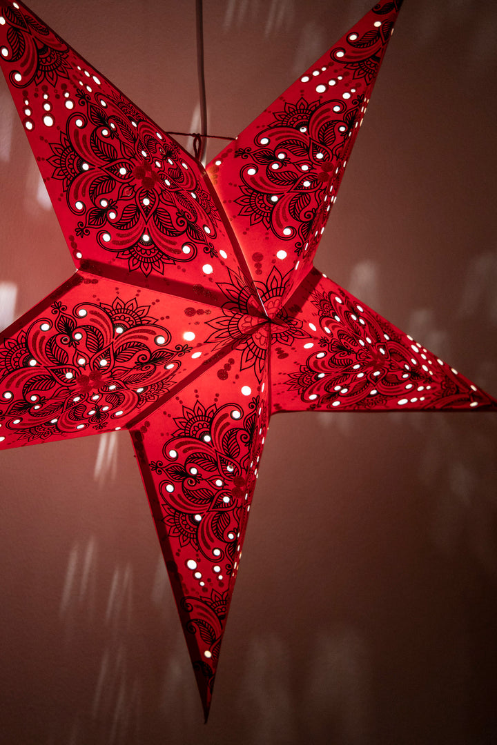 Glitzer Stern in ROT