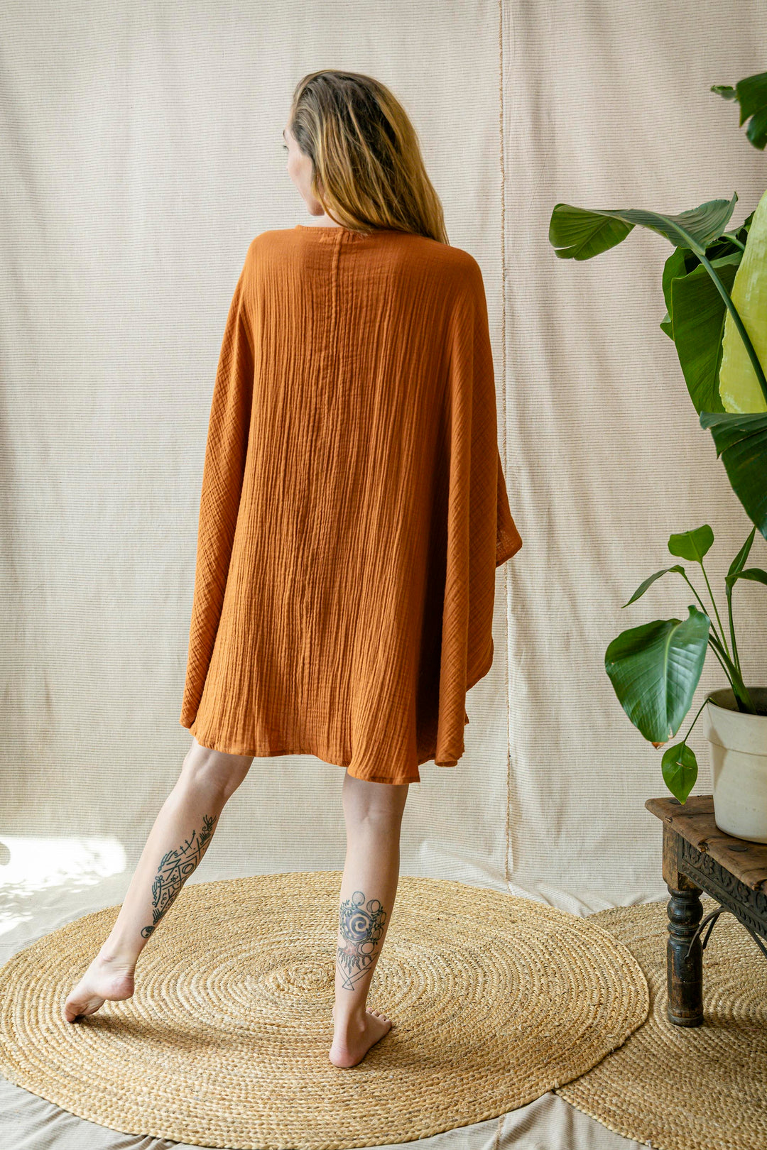 Musselin Poncho-Kleid ~ FIRE