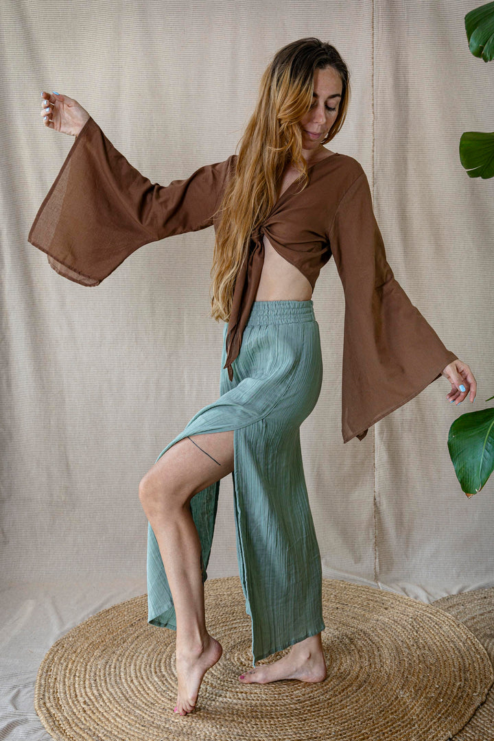 Wickelbluse FREE FLOW ~ CACAO