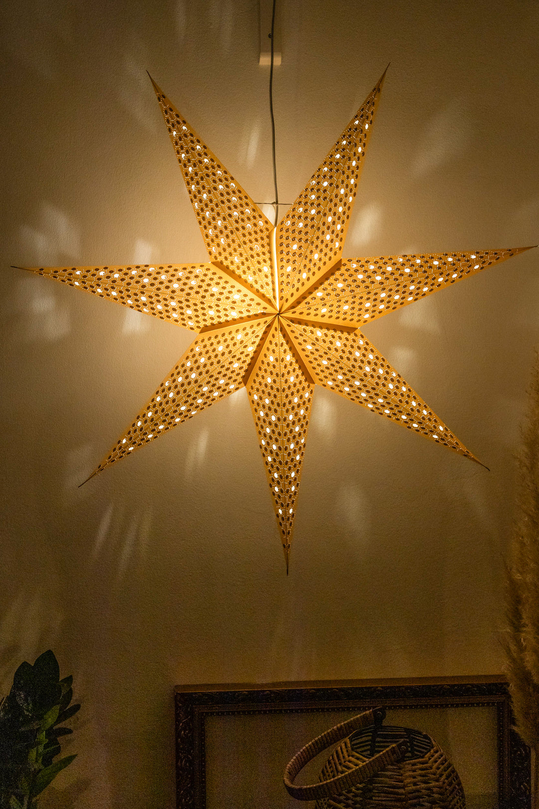 XXL Glitzer Stern in GOLD