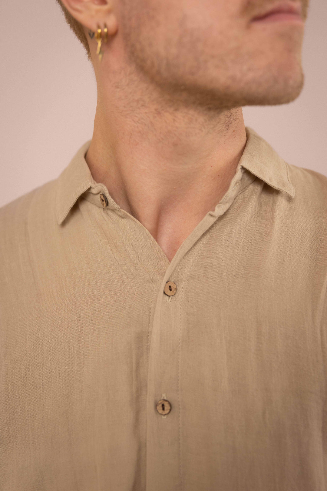 Musselin-Hemd ~ JAMIE Beige