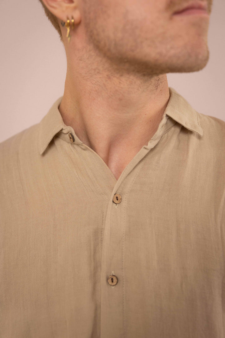 Musselin-Hemd ~ JAMIE Beige