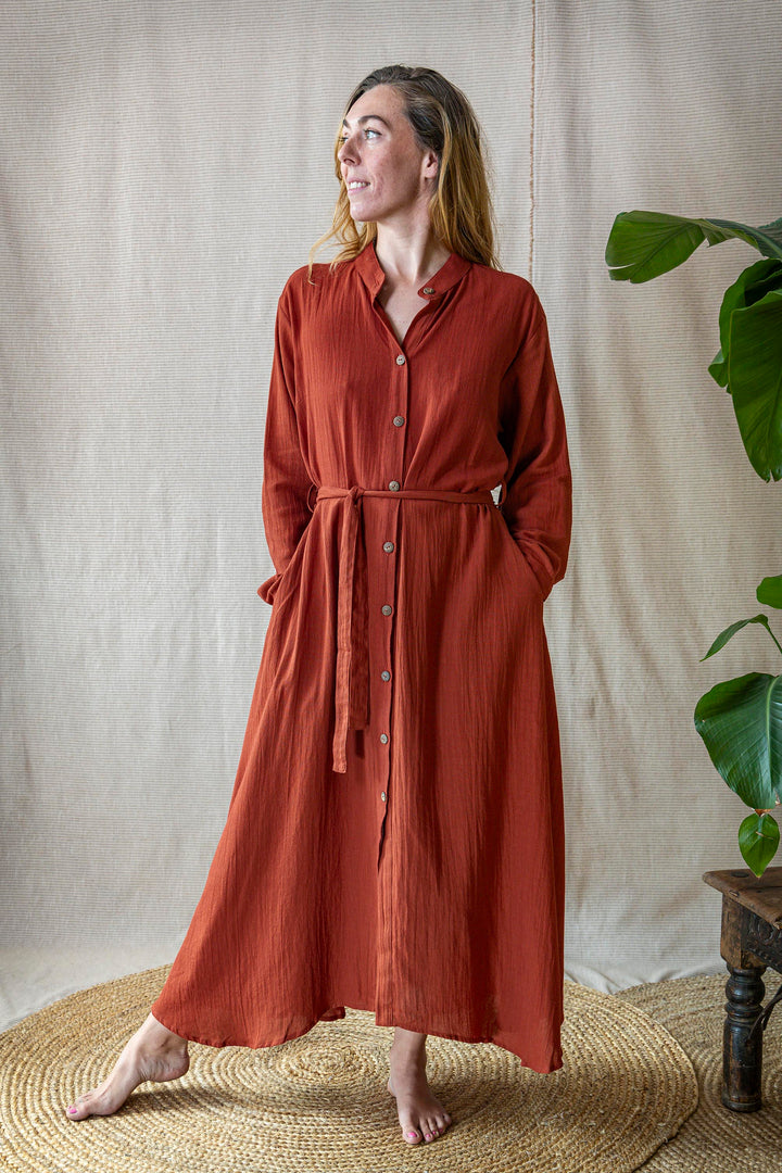 Maxi Kleid CARA ~ FIRE