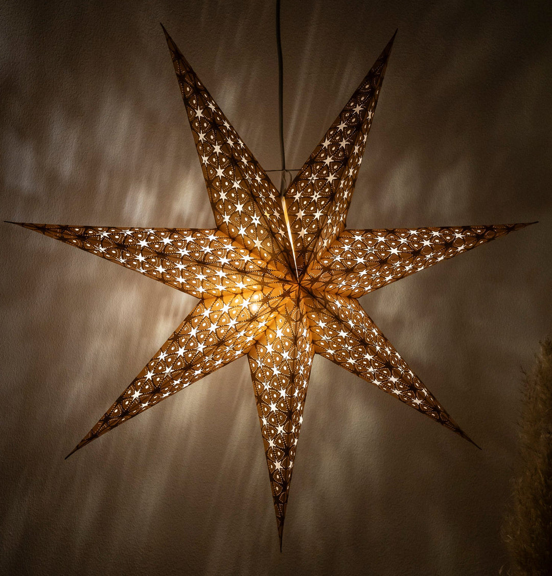 Glitzer Stern in GOLD