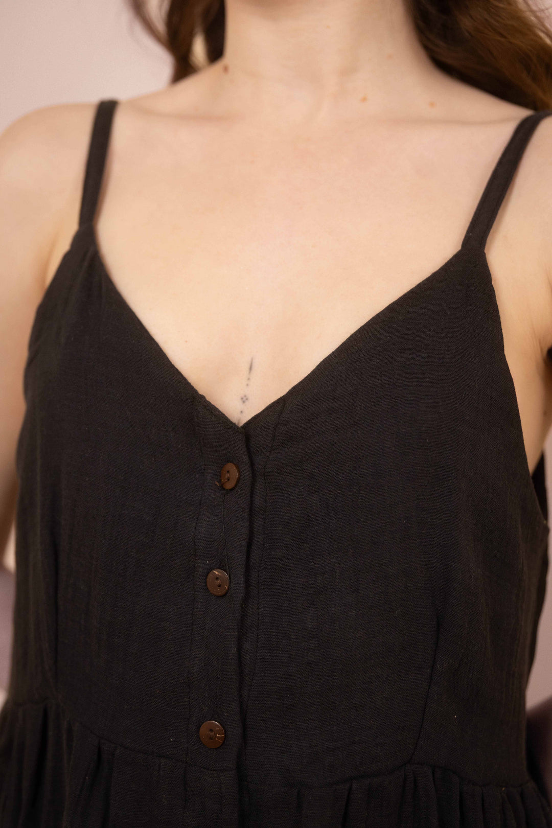 Kleid YOKO mit Knöpfen ~ schwarz