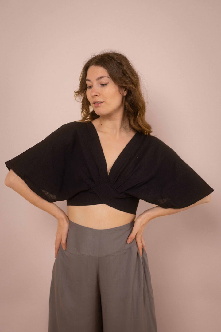 Feminines Top ~ SAKURA Schwarz