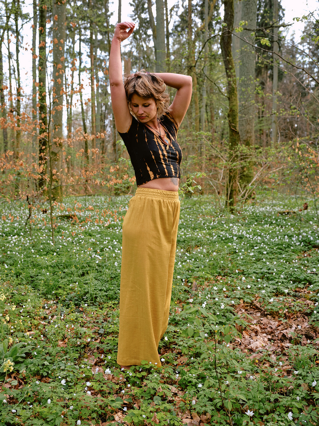 Musselin Rock Soleil in mustard yellow