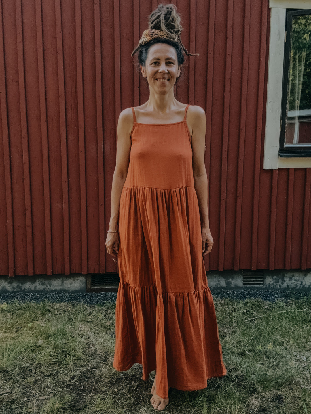 Boho Kleid ~ LIVIA Rostrot