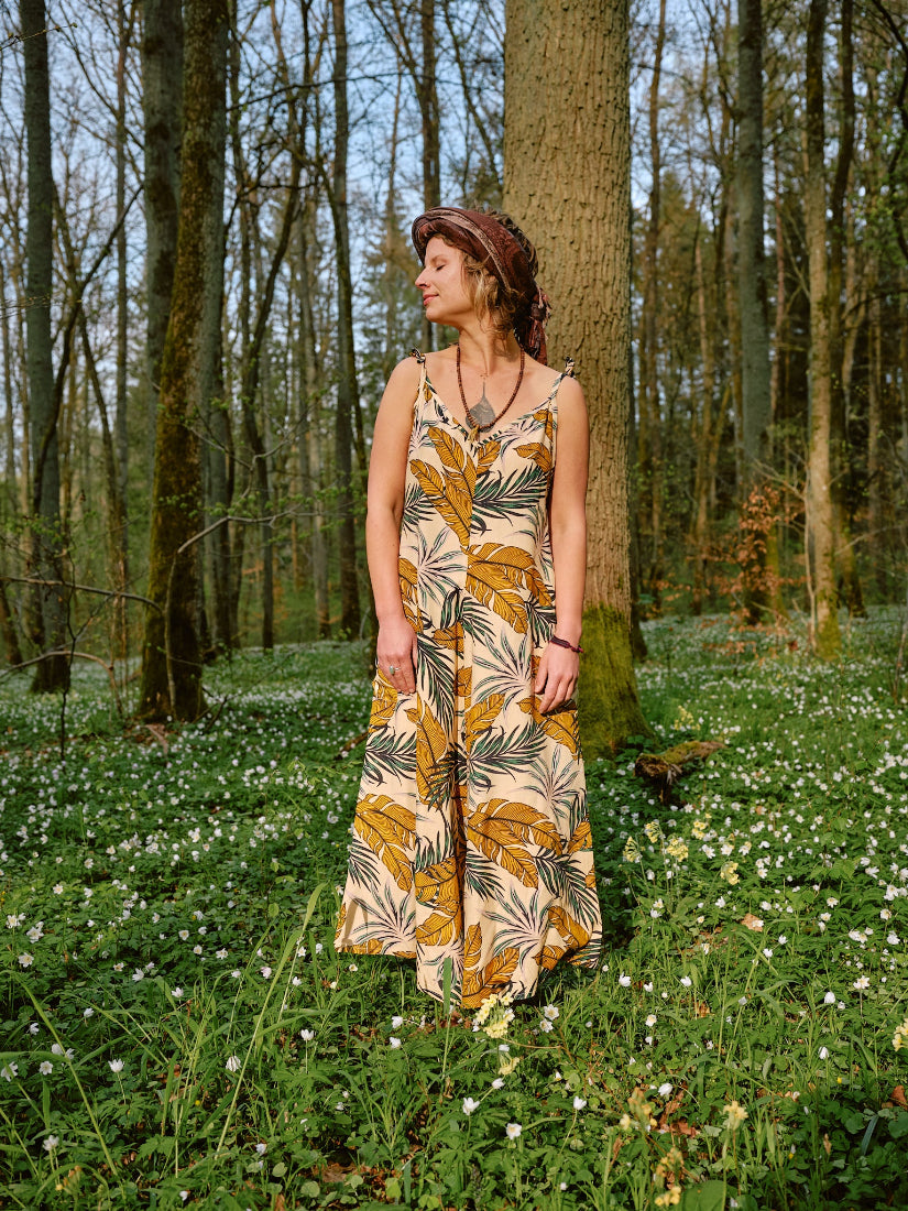 Jumpsuit ~ JADE. Vintage Einteiler. Hosenkleid. 100% Baumwolle.