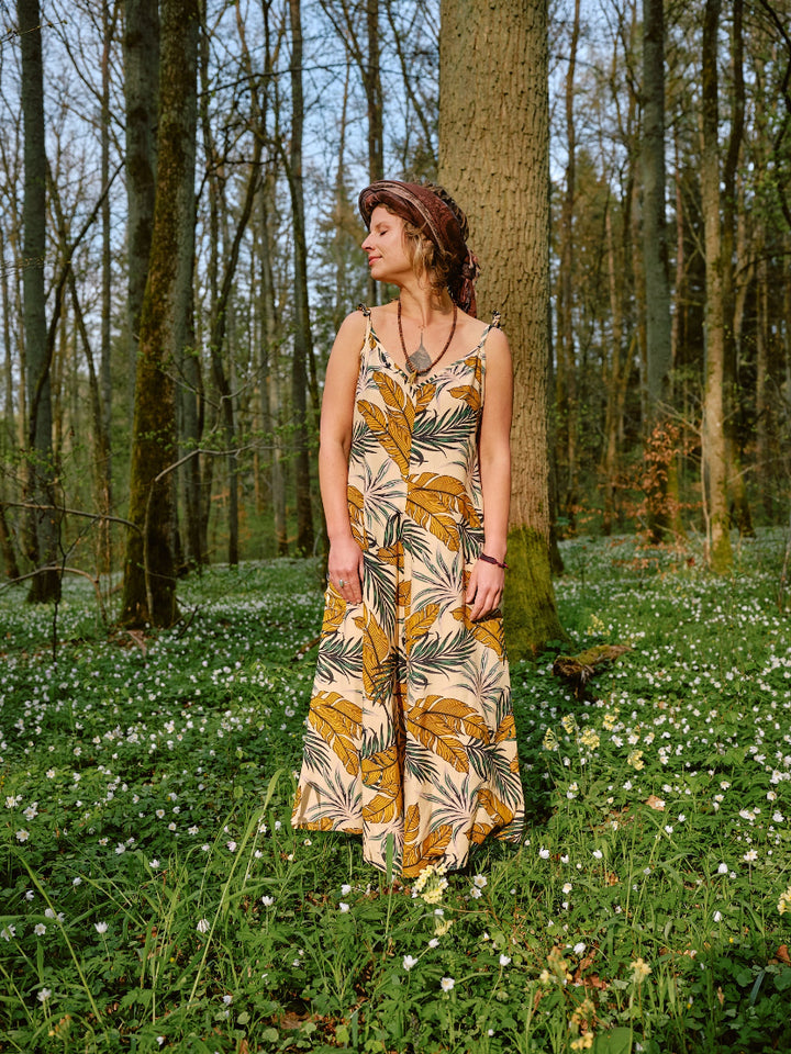 Jumpsuit ~ JADE. Vintage Einteiler. Hosenkleid. 100% Baumwolle.