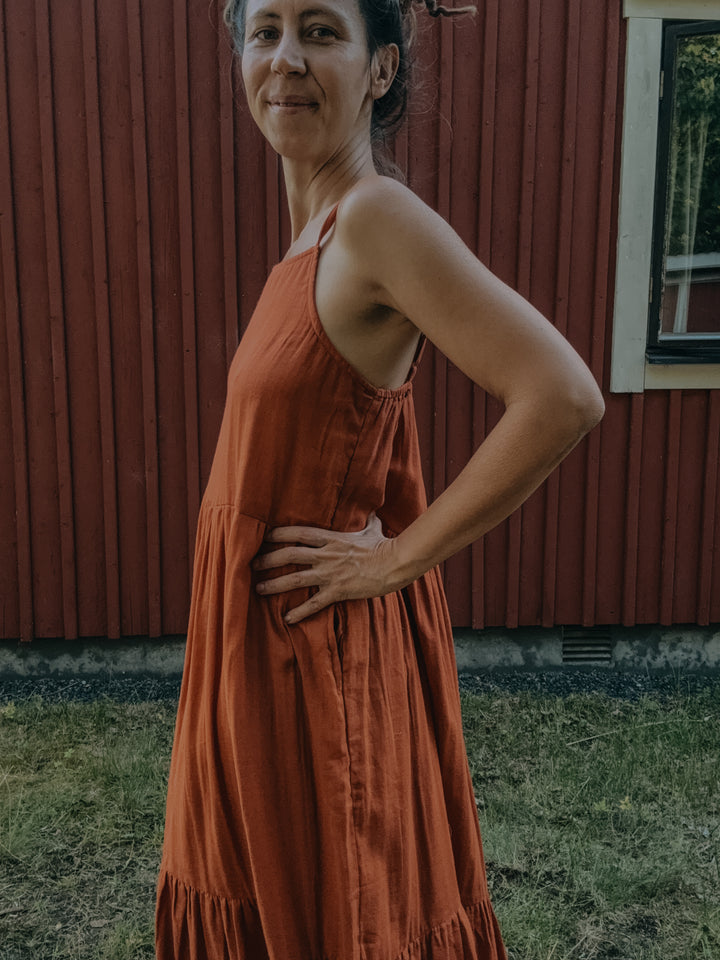 Boho Kleid ~ LIVIA Rostrot