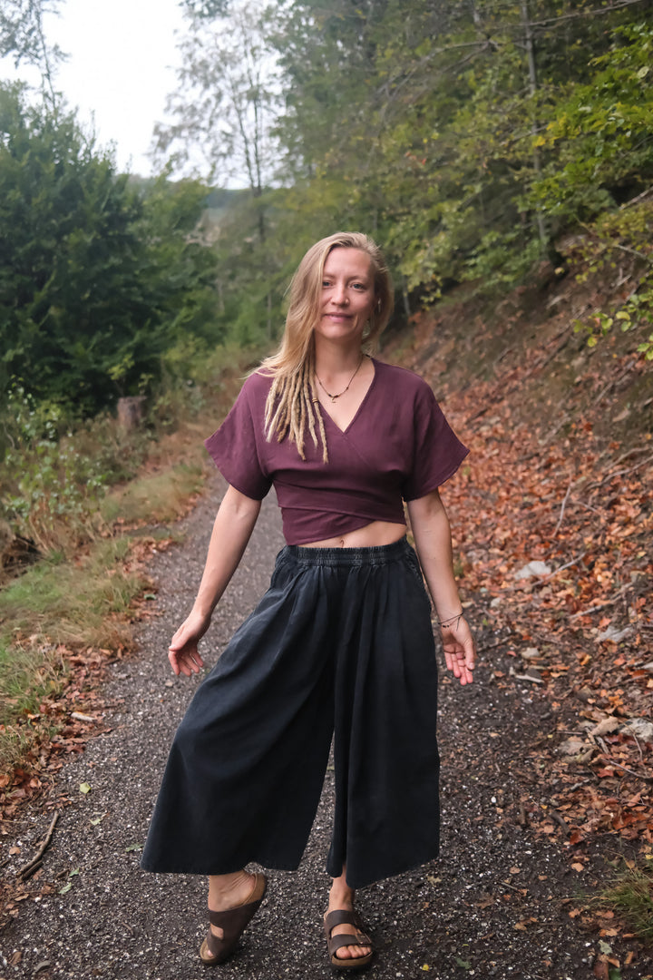 Wickeltop ~ LINNEA | Aubergine