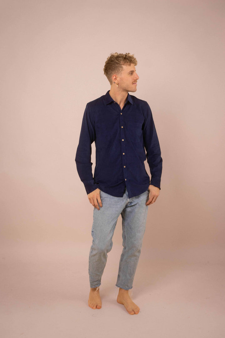 Cord-Hemd ~ NOAH blau