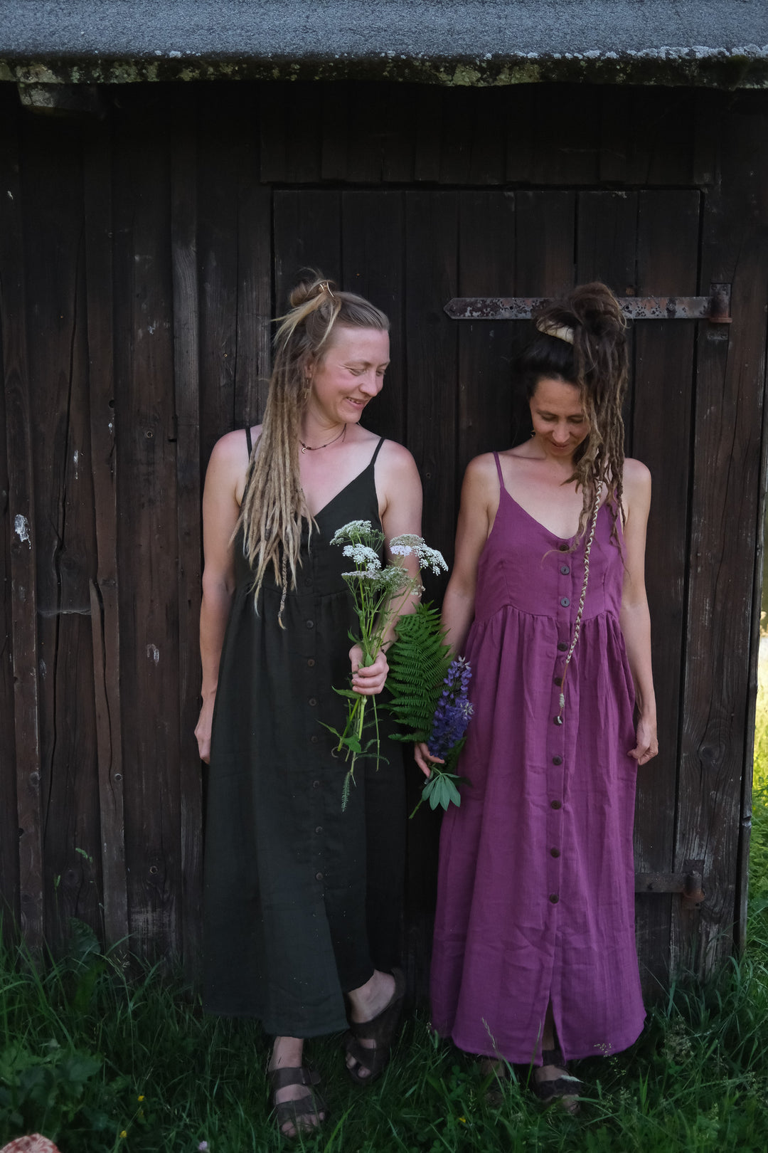 Kleid YOKO mit Knöpfen ~ schwarz