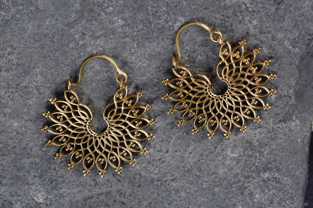 Ohrringe Mandala ~ Indische Ohrringe ~ Mandala Schmuck ~ Orientalisches Design