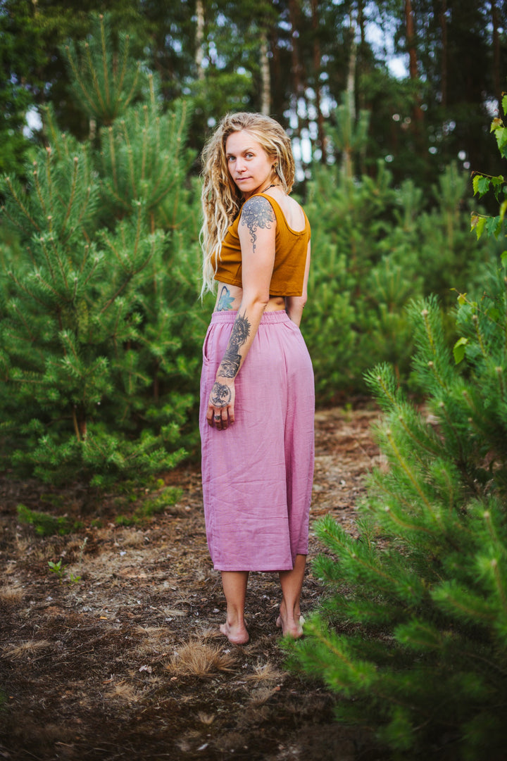 Musselin Culotte ~ Altrosa