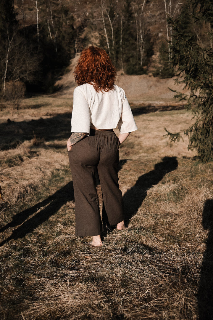 Bluse aus Baumwolle, in weiß.