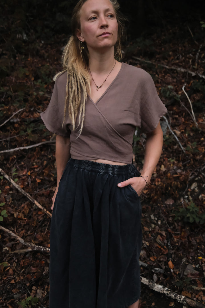 Wickeltop ~ LINNEA | Camel-Braun