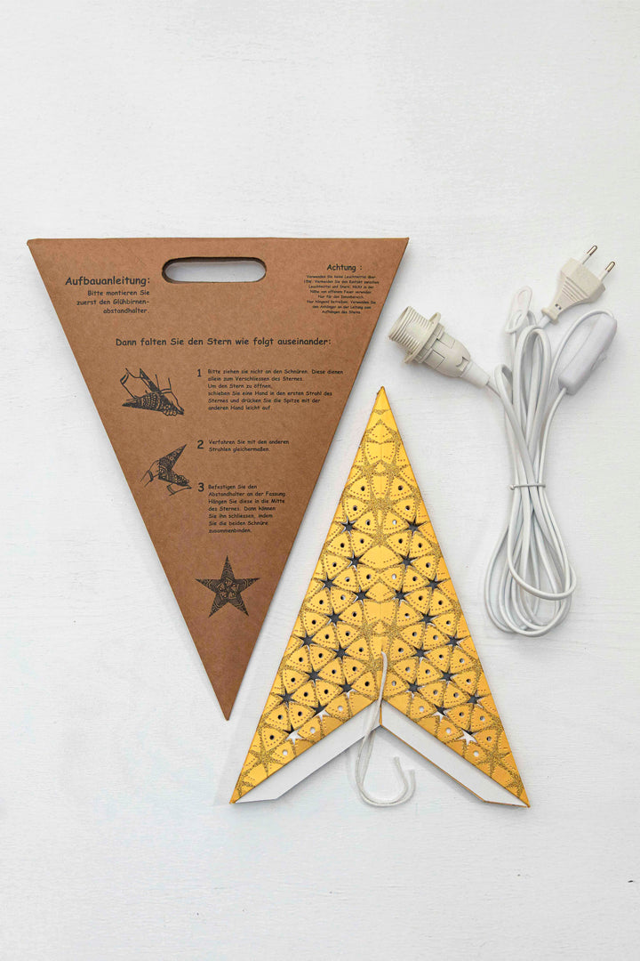 Glitzer Stern in GOLD