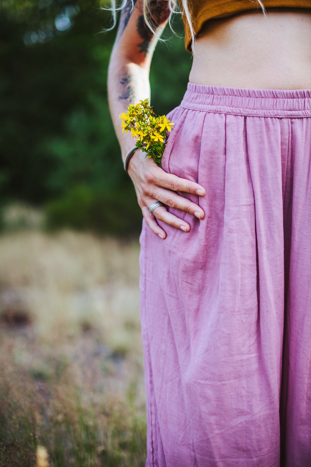 Musselin Culotte ~ Altrosa